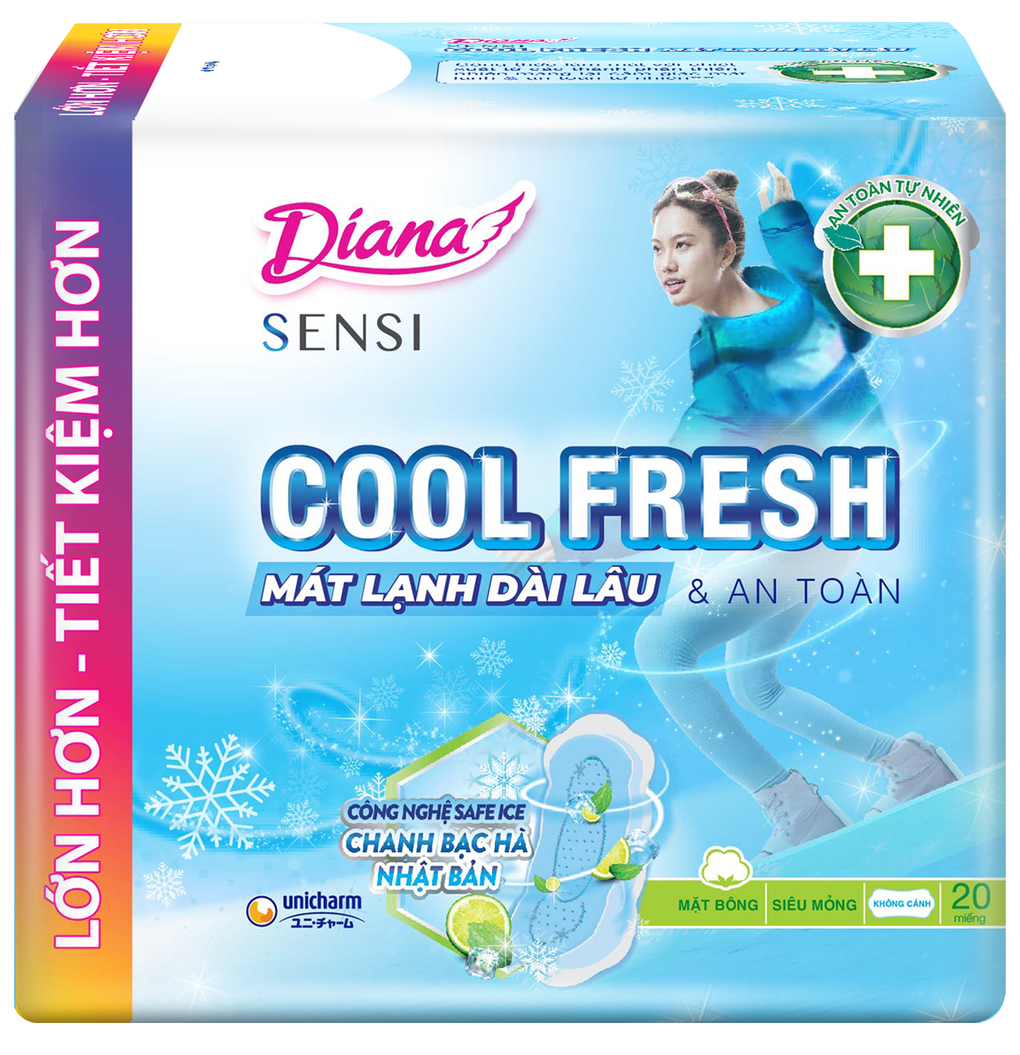 Diana SENSI Cool Fresh Mát Lạnh siêu mỏng không cánh